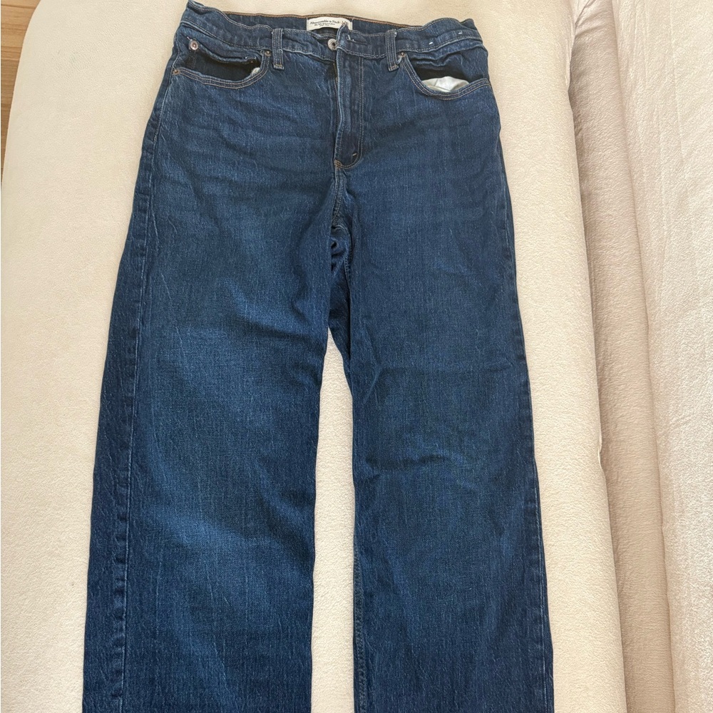 Abercrombie & Fitch Deep Blue High Rise Jeans